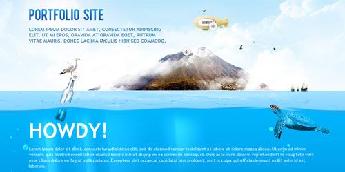 دانلود قالب نمونه کار 7 اقیانوس HTML