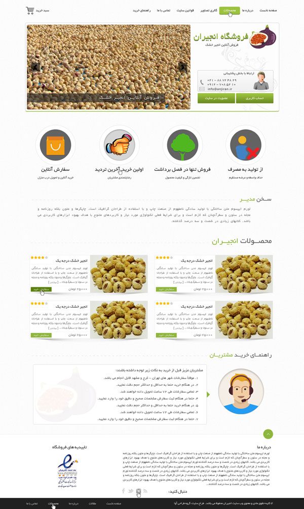 فروشگاه اینترنتی انجیران
