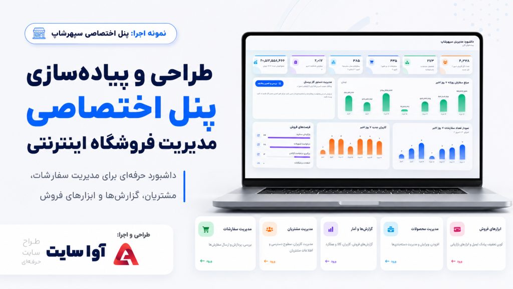طراحی و پیاده‌سازی پنل اختصاصی مدیریت فروشگاه اینترنتی و ووکامرس