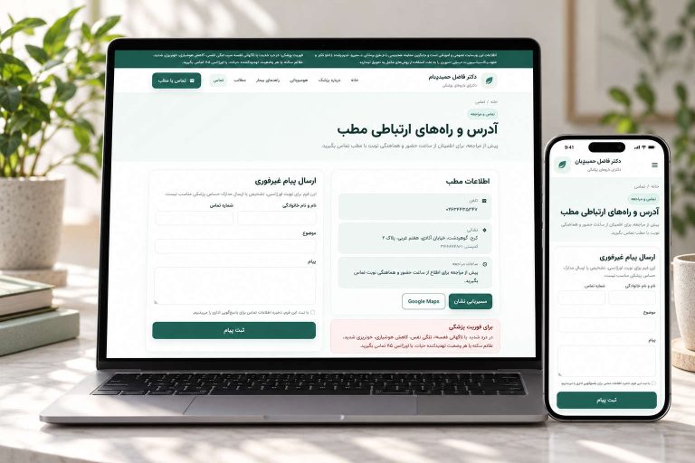 طراحی سایت پزشکی دکتر فاضل حمیدبهنام؛ معرفی پزشک و مطب