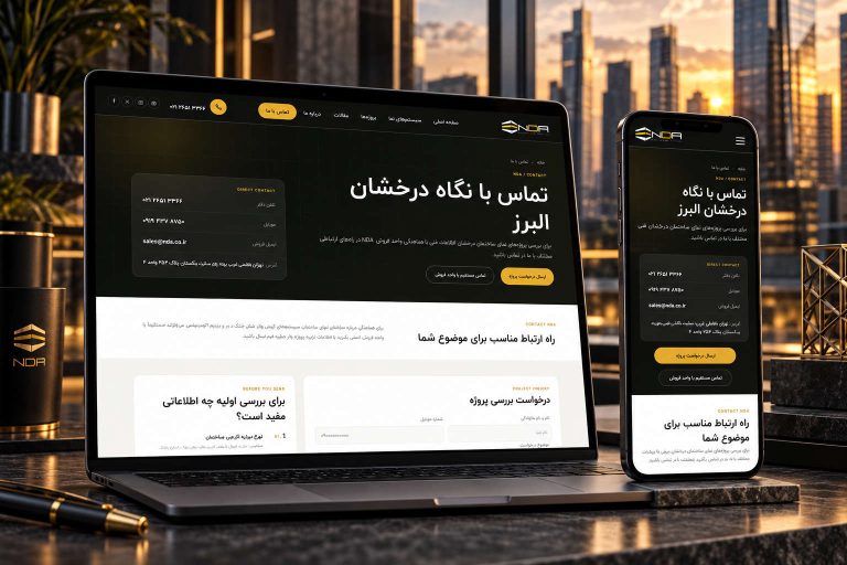 طراحی سایت نگاه درخشان البرز (NDA) | نمونه‌کار آوا